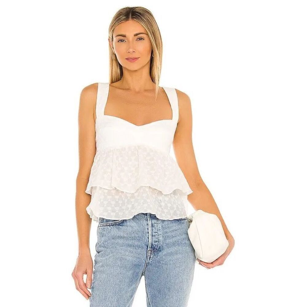 Amanda Uprichard Everleigh Top White Size Small‎